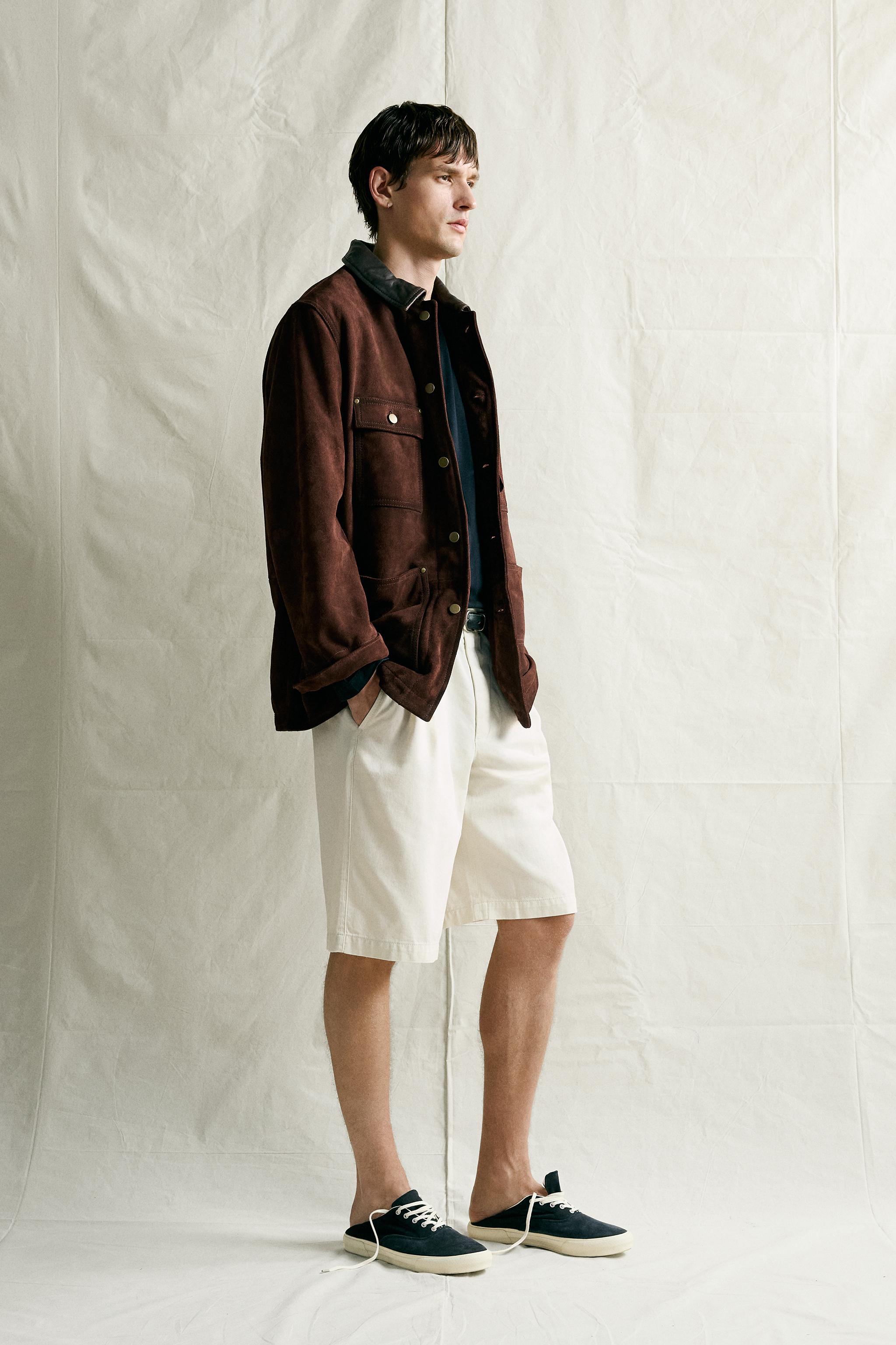RELAXED-FIT PLEATED BERMUDA SHORTS